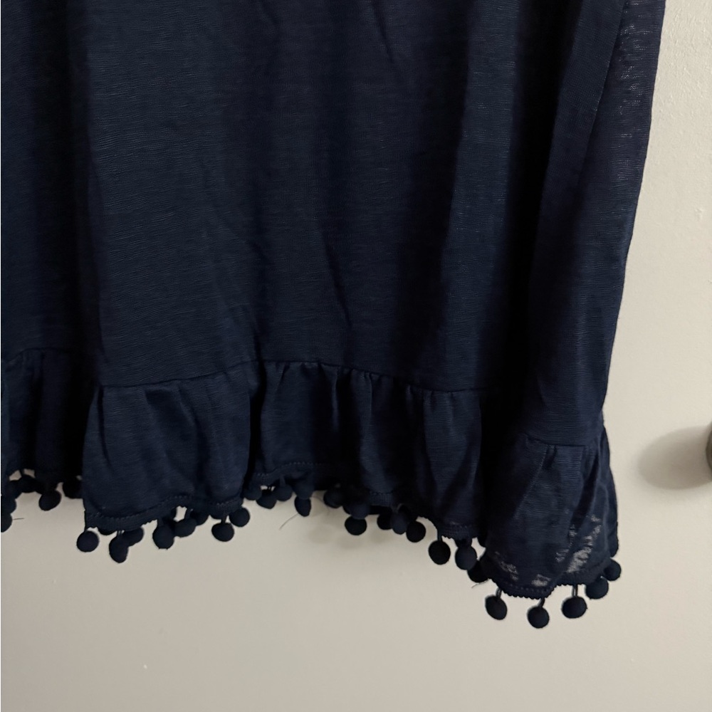 Cupshe Navy Blue Swim Cover-Up with Ruffle Hem - Picture 8 of 9